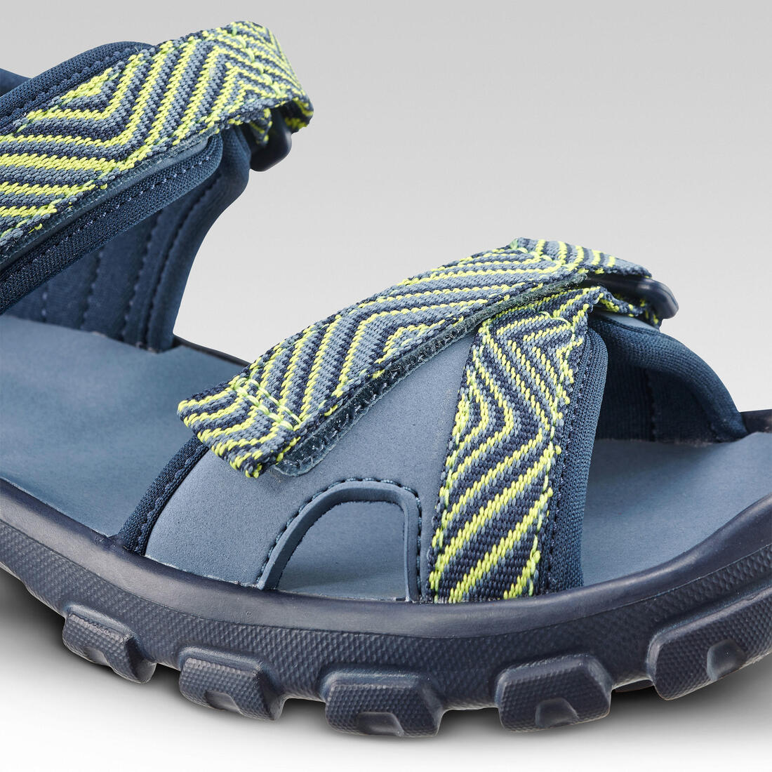 Sandalias de senderismo azul con amarillo tallas 32 a 37 para niños MH100 TW - Image 25