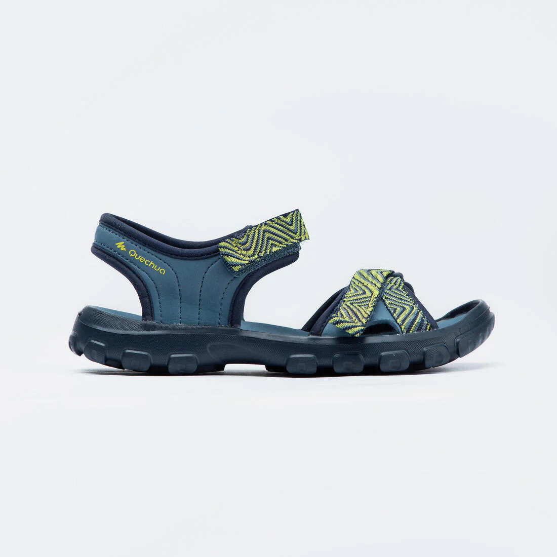 Sandalias de senderismo azul con amarillo tallas 32 a 37 para niños MH100 TW - Image 4