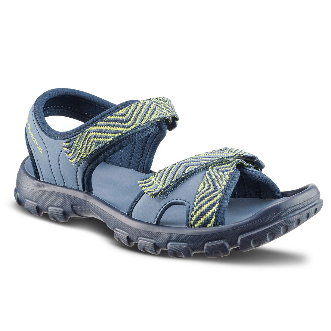 Sandalias de senderismo azul con amarillo tallas 32 a 37 para niños MH100 TW - Image 8