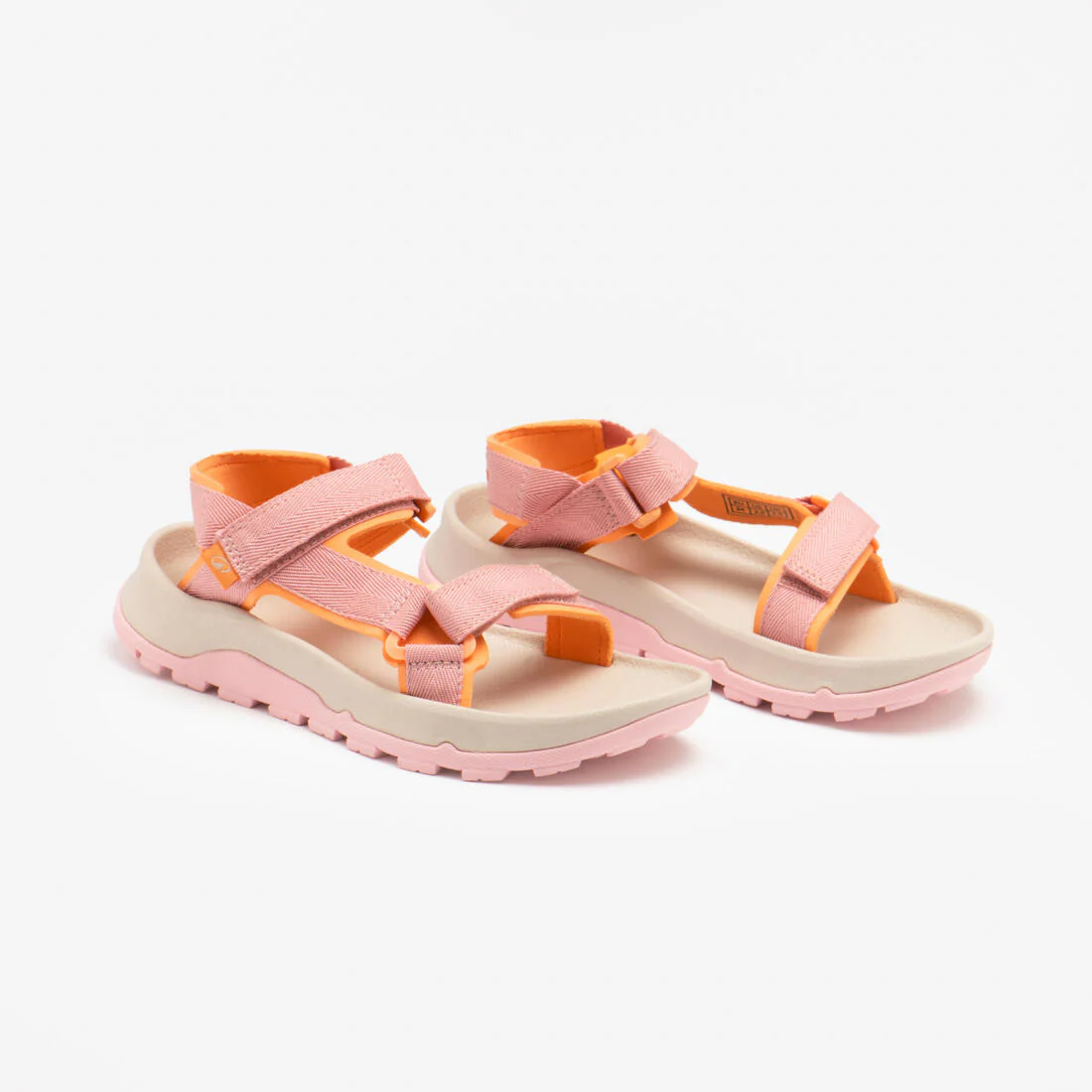 Sandalias de senderismo cómodas con tira autoadherente rosas para niños NH500 - Image 2
