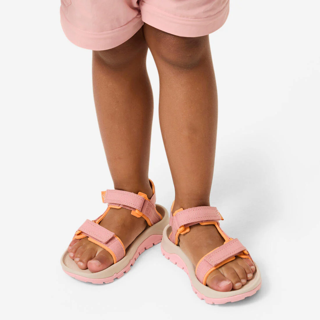 Sandalias de senderismo cómodas con tira autoadherente rosas para niños NH500 - Image 8