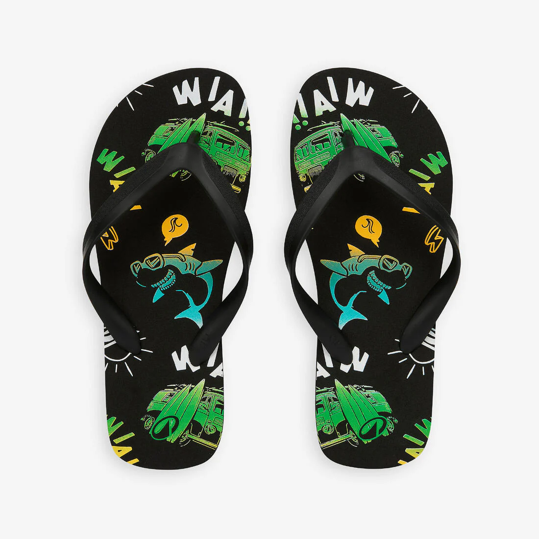 Sandalias de surf negras para niño 120 Vanlife - Image 3