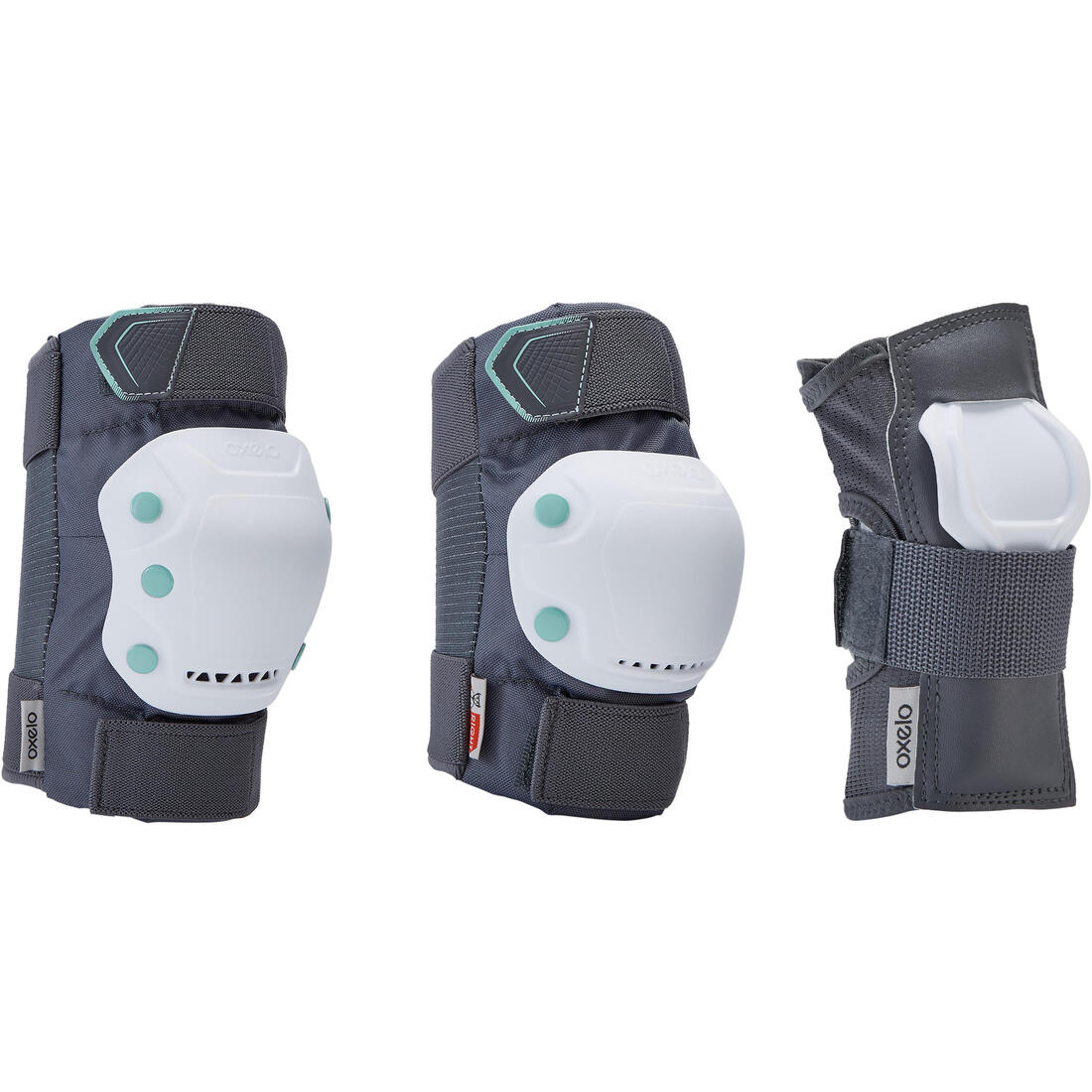 Set 3x2 protecciones patines adulto FIT500 AZUL OSCURO