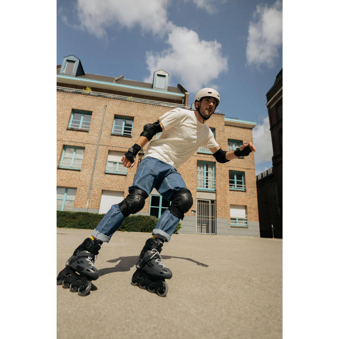 Set 3x2 protecciones patines adulto FIT500 AZUL OSCURO - Image 36