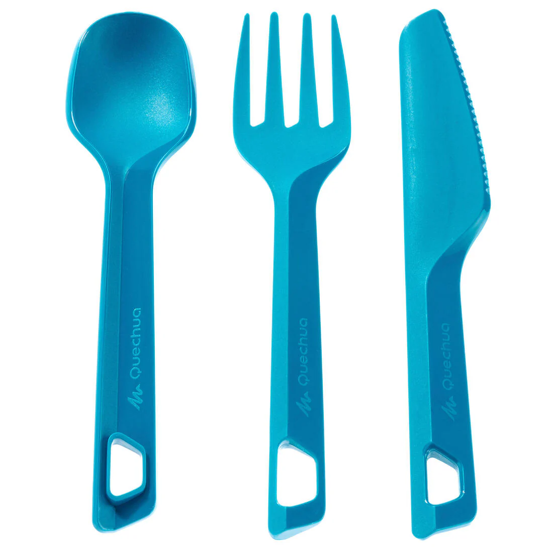 Set de 3 cubiertos de trekking con cuchillo, tenedor y cuchara de plástico - Image 10