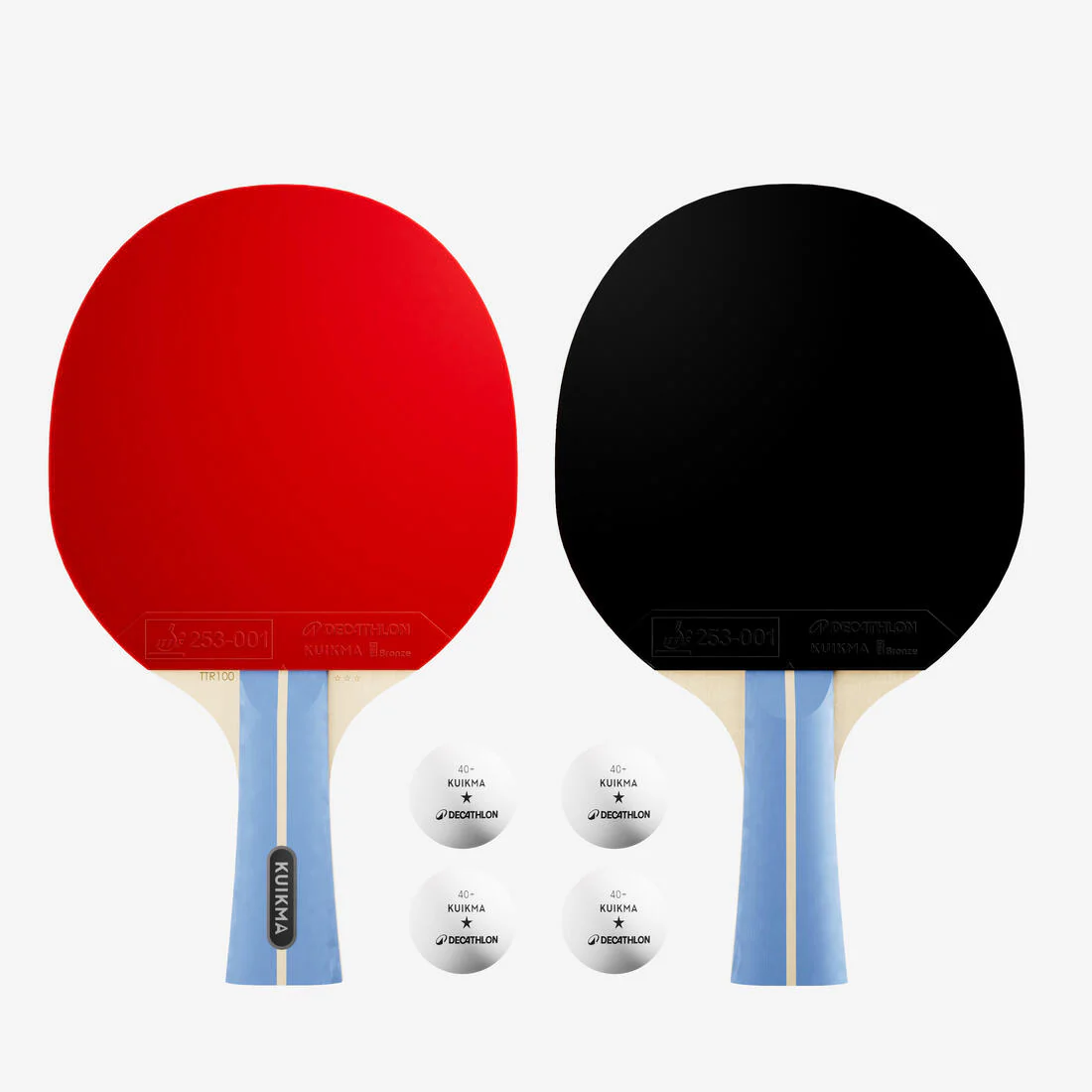 Set de ping-pong con 2 raquetas y pelotas versátil para escuela TTR 100 3* - Image 2