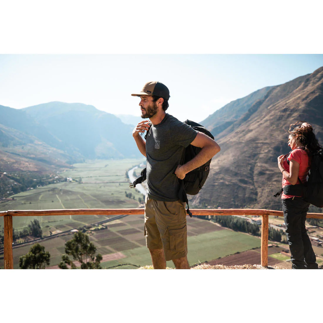 Short cargo de trekking de viaje gris para hombre Travel 500 - Image 25