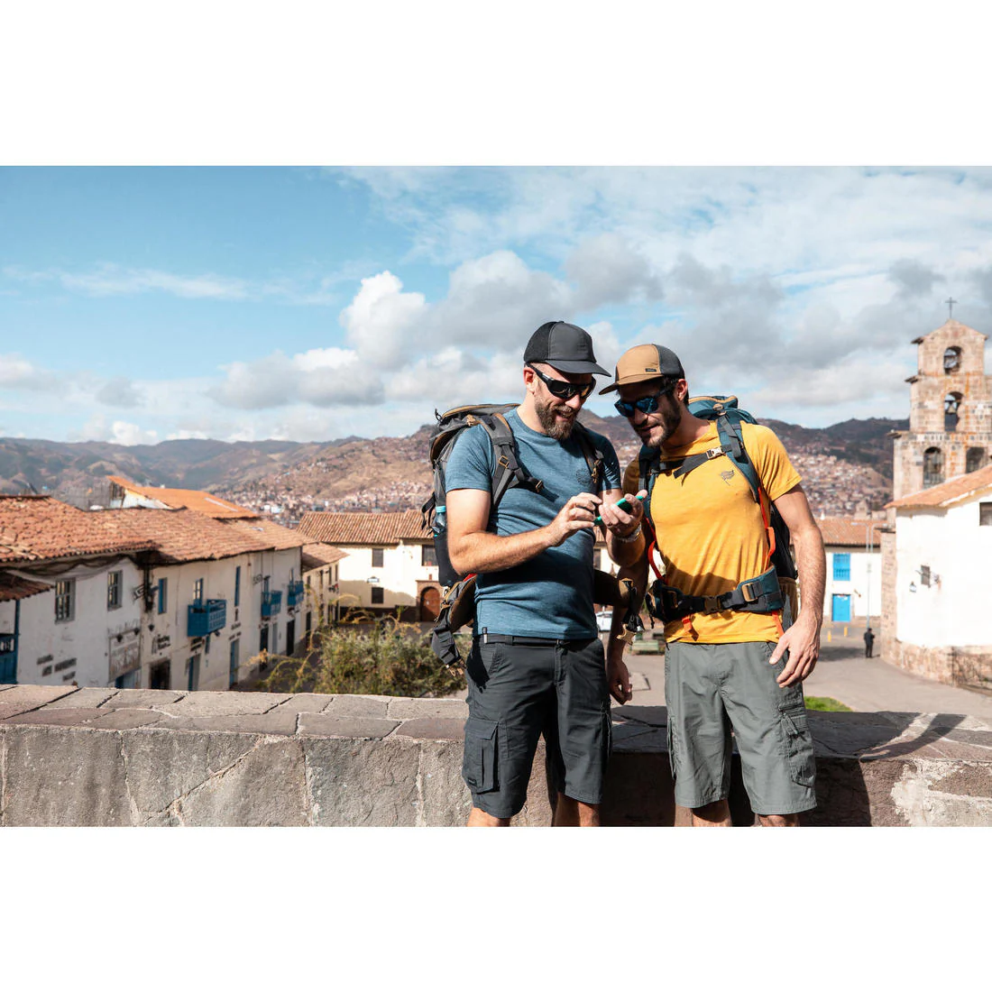 Short cargo de trekking de viaje gris para hombre Travel 500 - Image 28