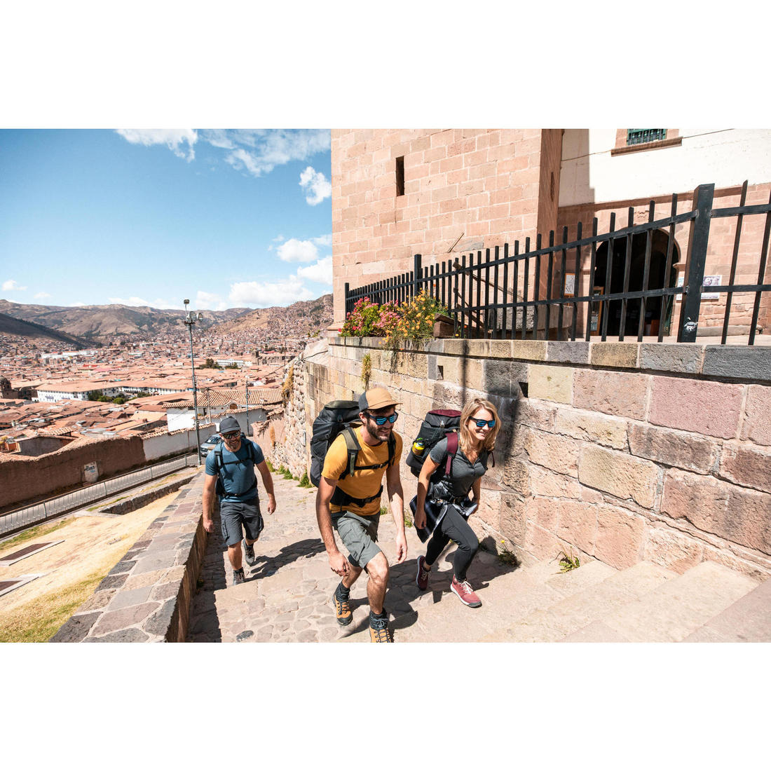Short cargo de trekking de viaje gris para hombre Travel 500 - Image 30