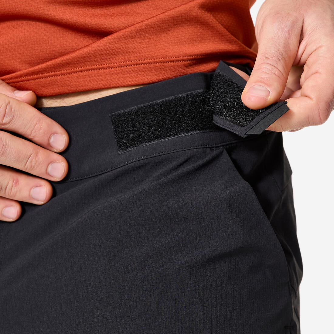 Short Ciclismo MTB 500 Hombre Negro Cargo - Image 3