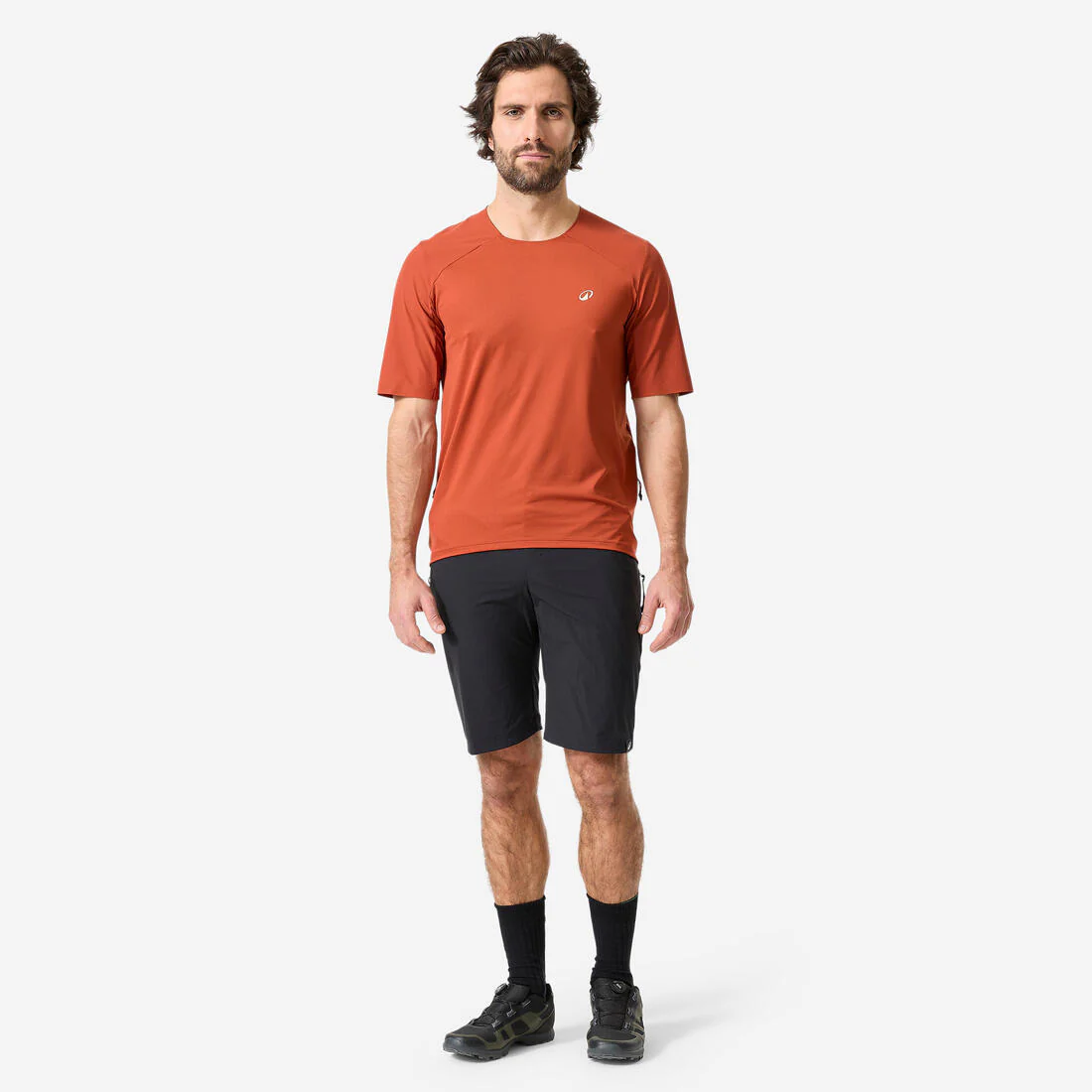 Short Ciclismo MTB 500 Hombre Negro Cargo - Image 9
