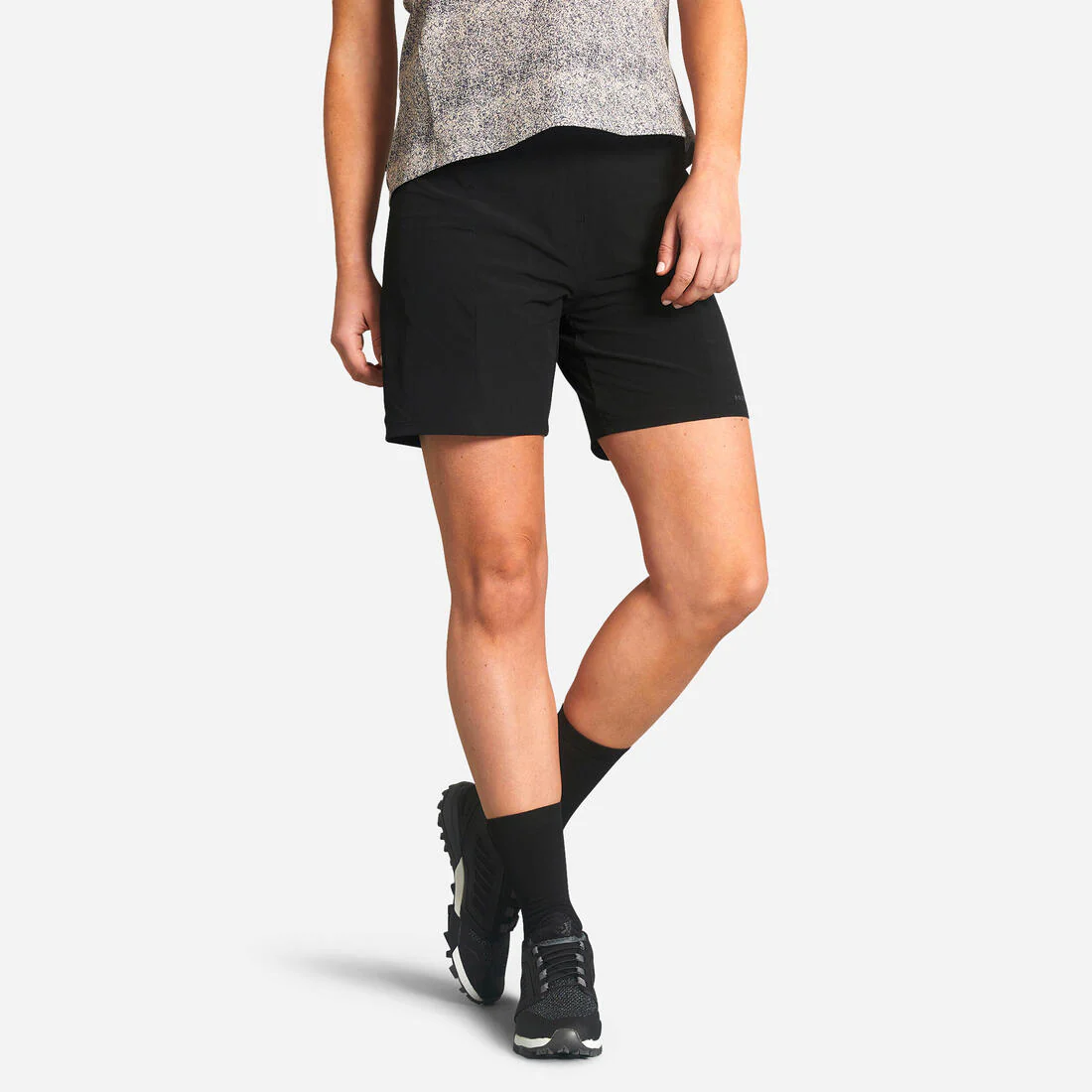 Short Ciclismo MTB Expl 500 Mujer Negro