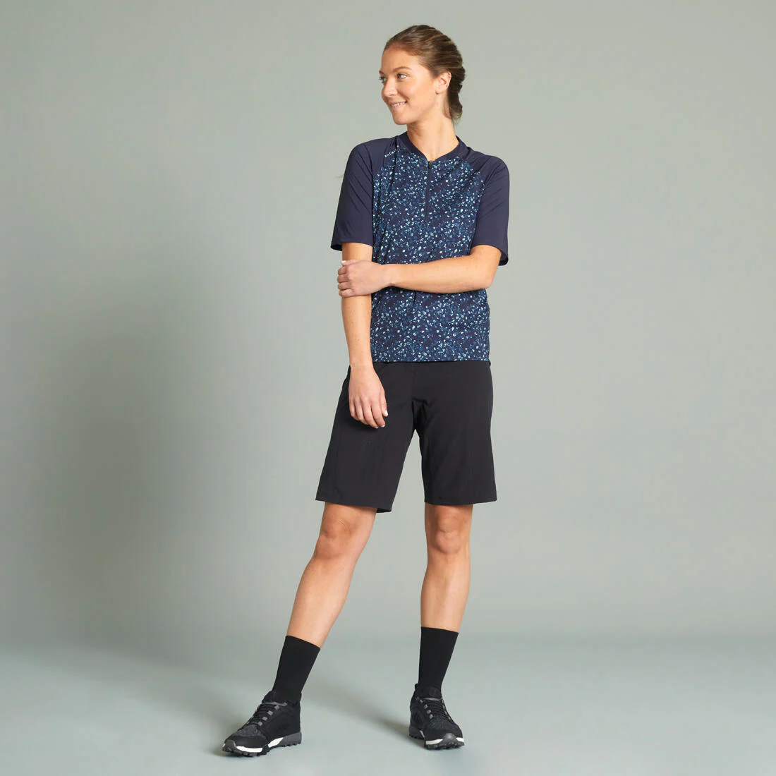 Short Ciclismo MTB Expl 700 Mujer Negro - Image 2