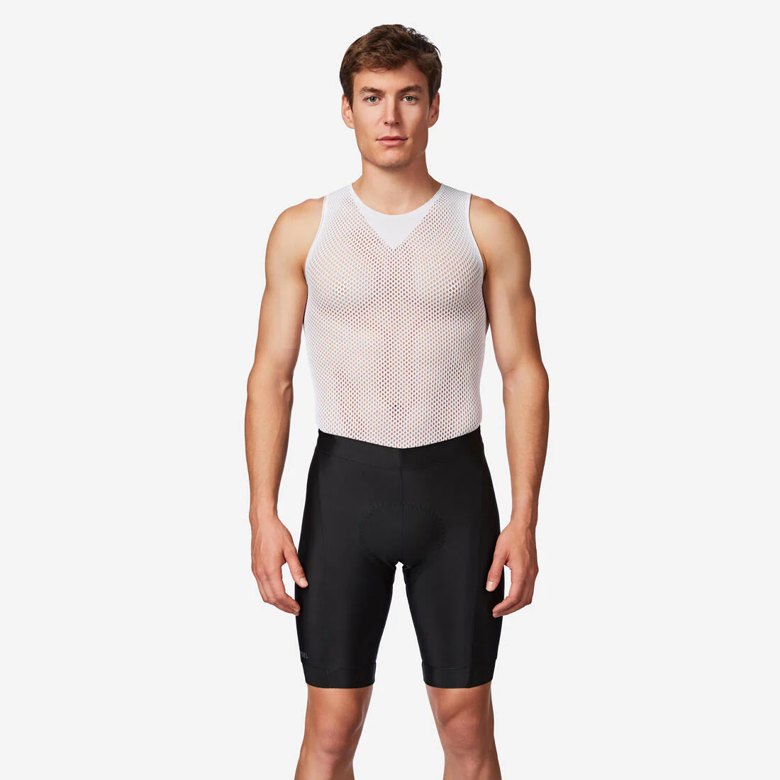 SHORT CICLISMO SIN TIRANTES HOMBRE RC100 NEGRO