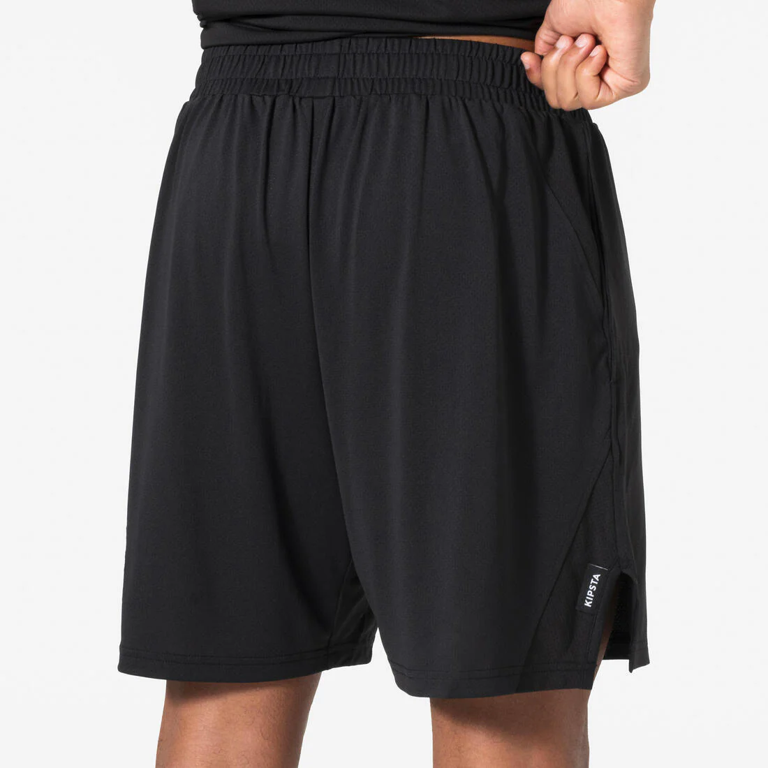 Short de básquet con bolsas hombre/mujer, 500 negro - Image 4