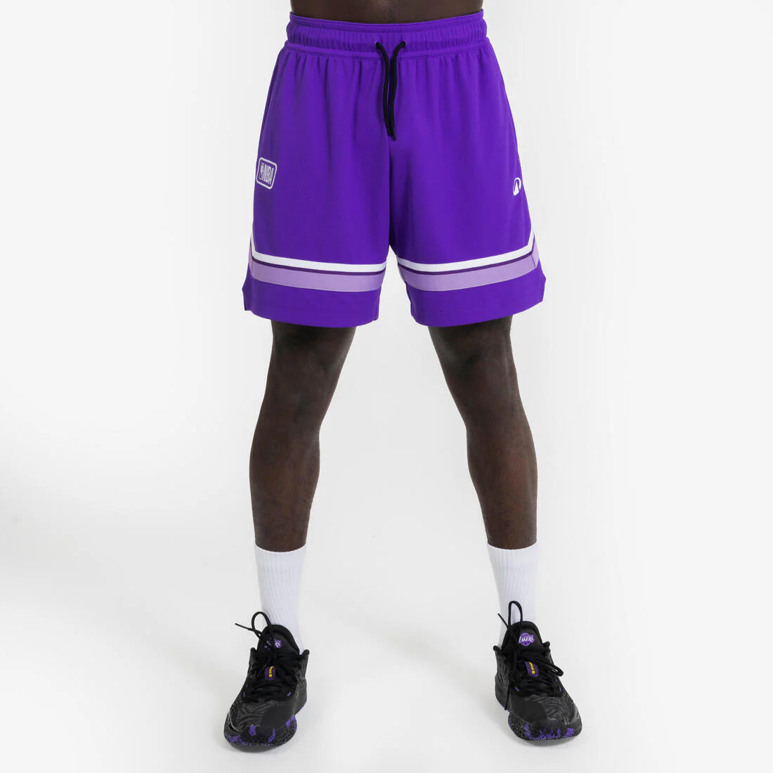 Short de básquetbol negro para hombre y mujer SH 900 AD NBA - Image 2