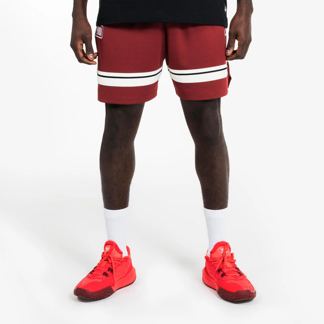 Short de básquetbol negro para hombre y mujer SH 900 AD NBA - Image 3