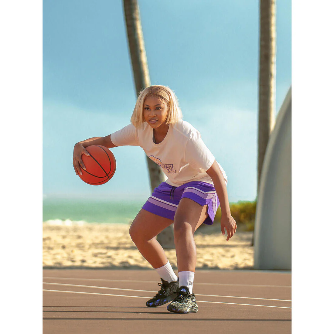 Short de básquetbol negro para hombre y mujer SH 900 AD NBA - Image 40