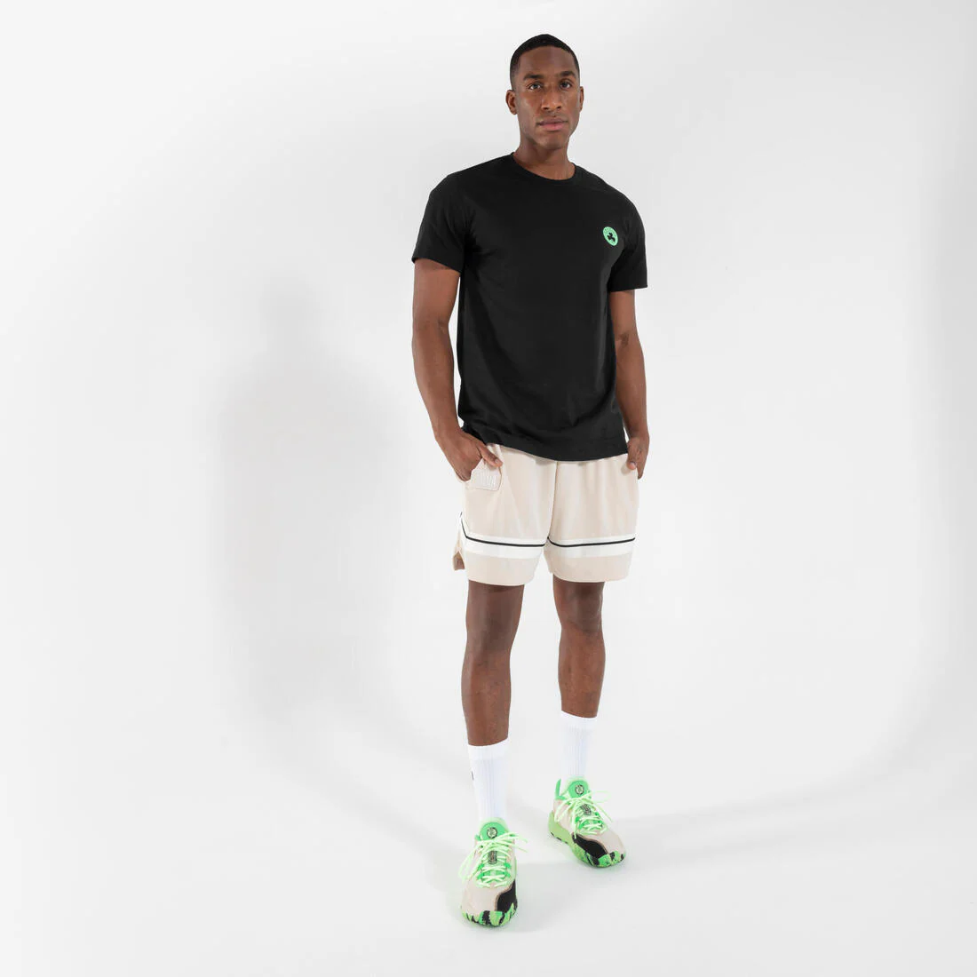 Short de básquetbol negro para hombre y mujer SH 900 AD NBA - Image 7