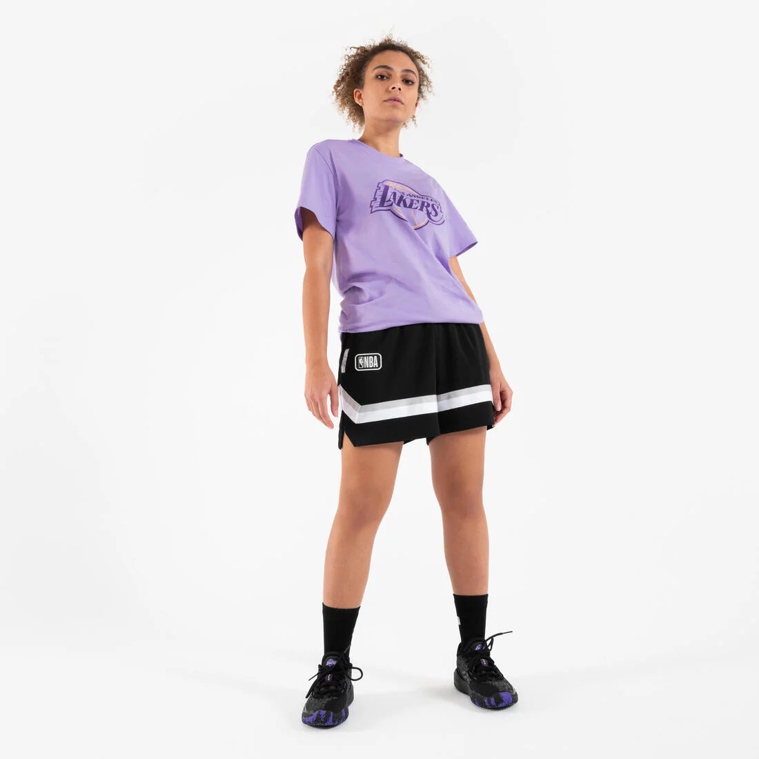 Short de básquetbol negro para hombre y mujer SH 900 AD NBA - Image 8