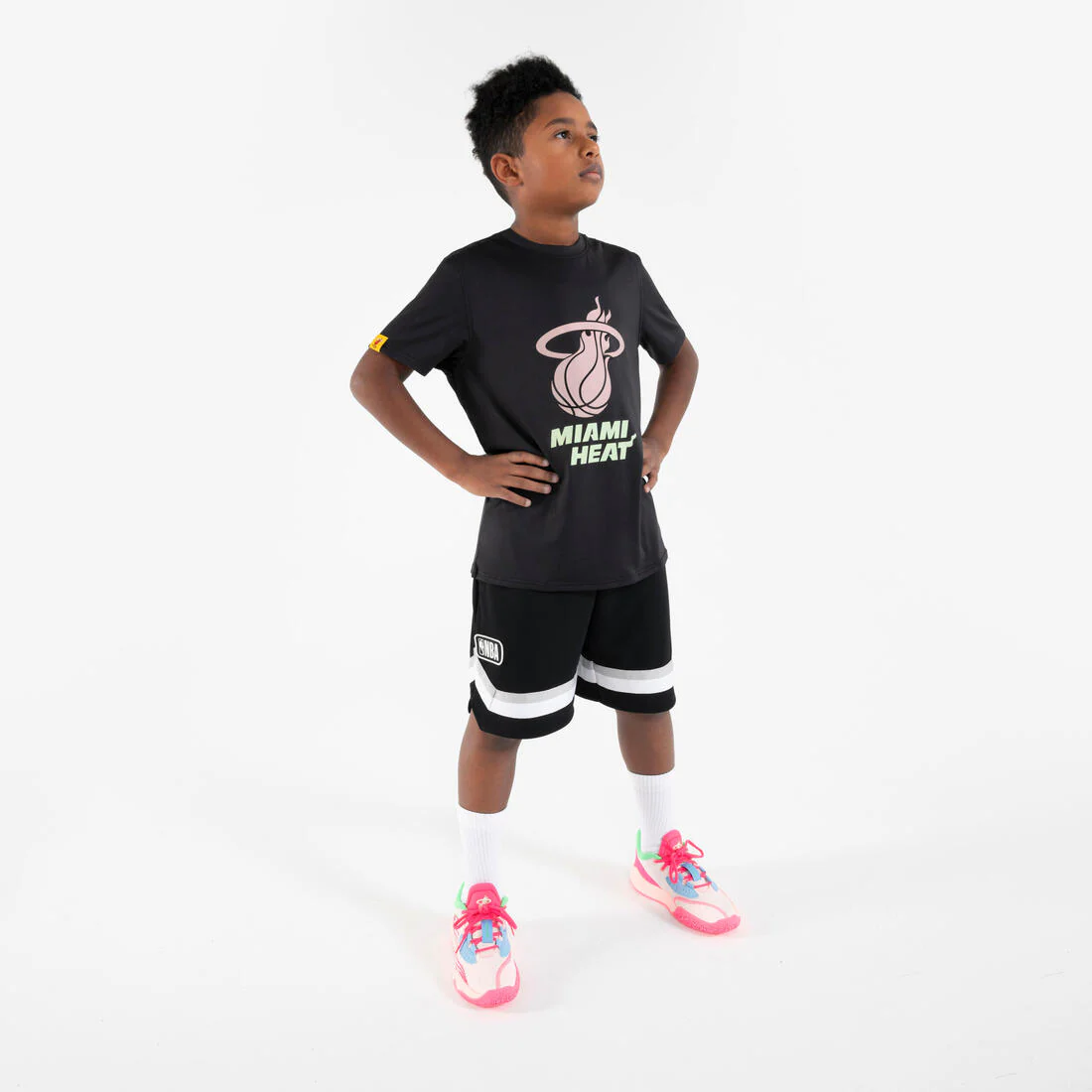 Short de básquetbol negro para niño NBA SH 900 - Image 11