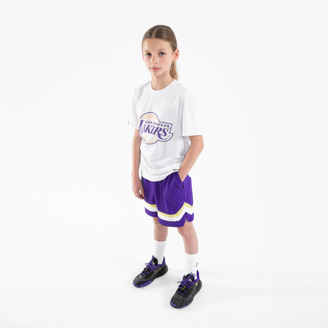 Short de básquetbol negro para niño NBA SH 900 - Image 12