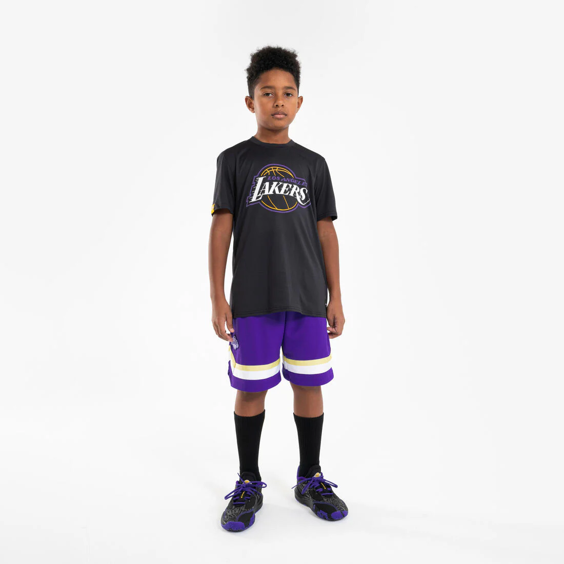 Short de básquetbol negro para niño NBA SH 900 - Image 7