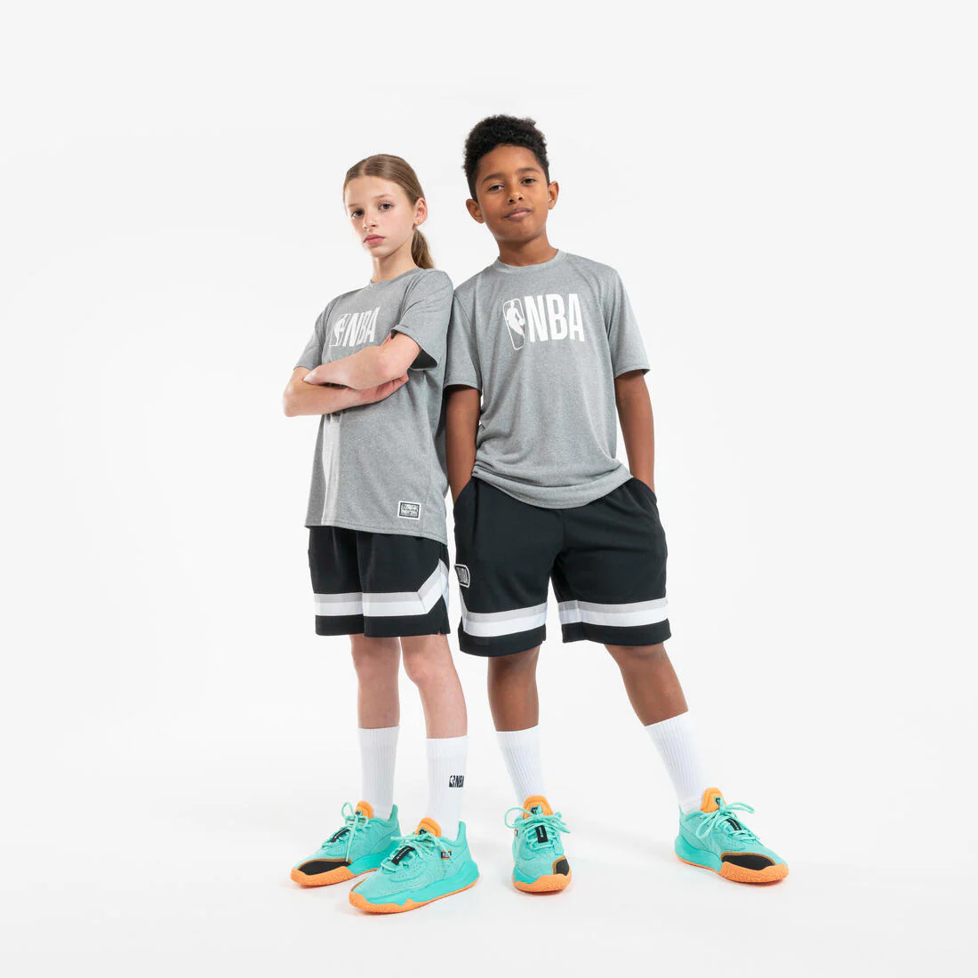 Short de básquetbol negro para niño NBA SH 900 - Image 8
