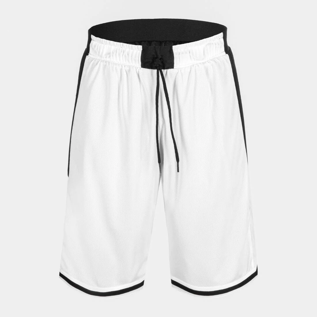Short de básquetbol reversible negro y blanco para adulto - Image 8