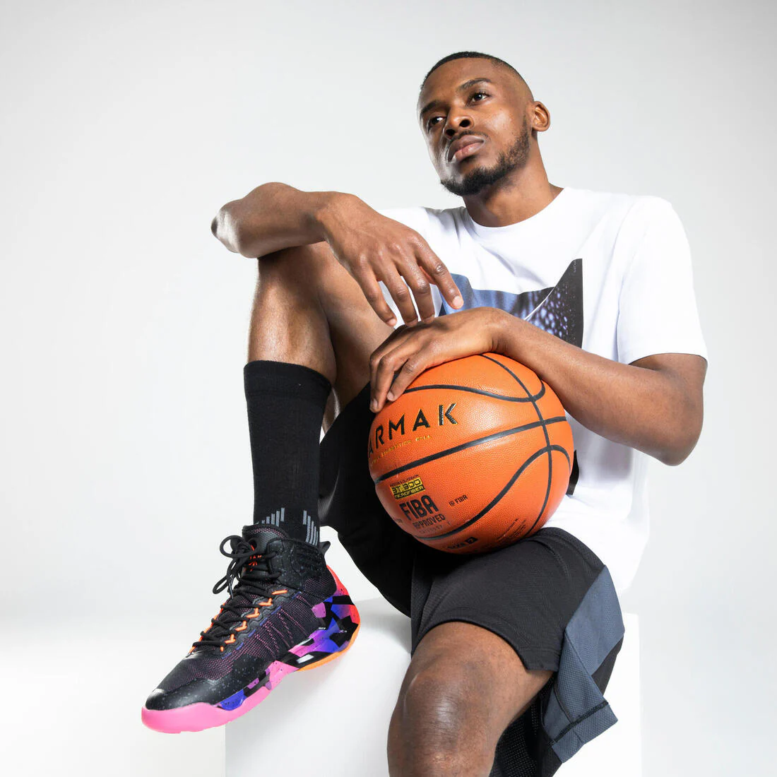 SHORT DE BÁSQUETBOL UNISEX - SH500 NEGRO - Image 6