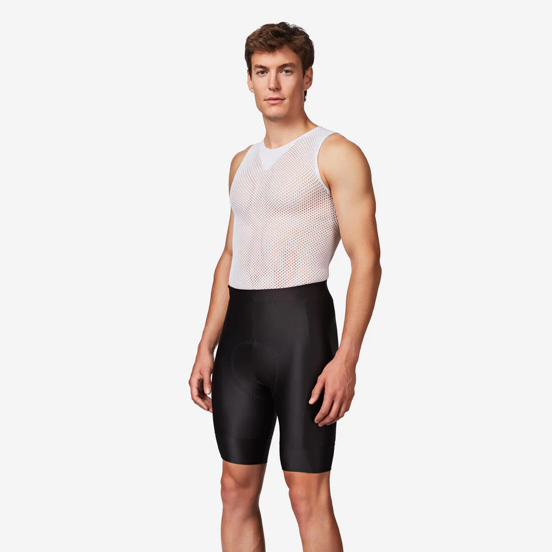 Short de ciclismo de carretera sin tirantes negro para hombre Essential - Image 4