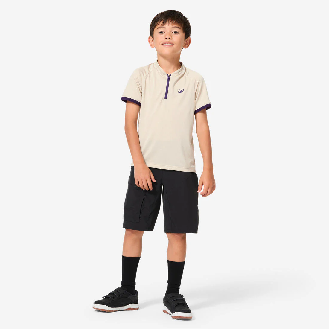 Short de ciclismo MTB negro para niños de 7 a 13 años 500 - Image 3