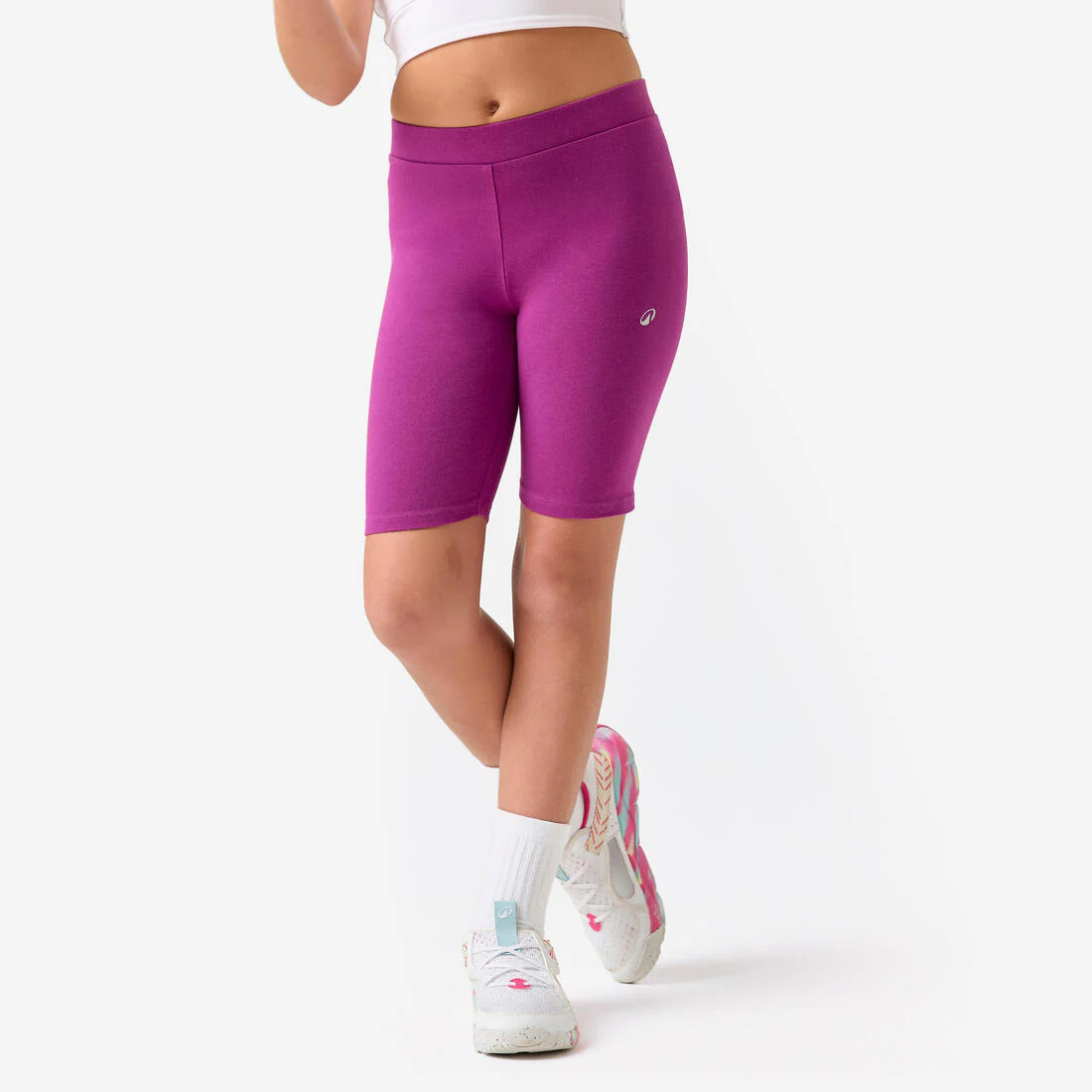 Short de ciclista de algodón negro para niños