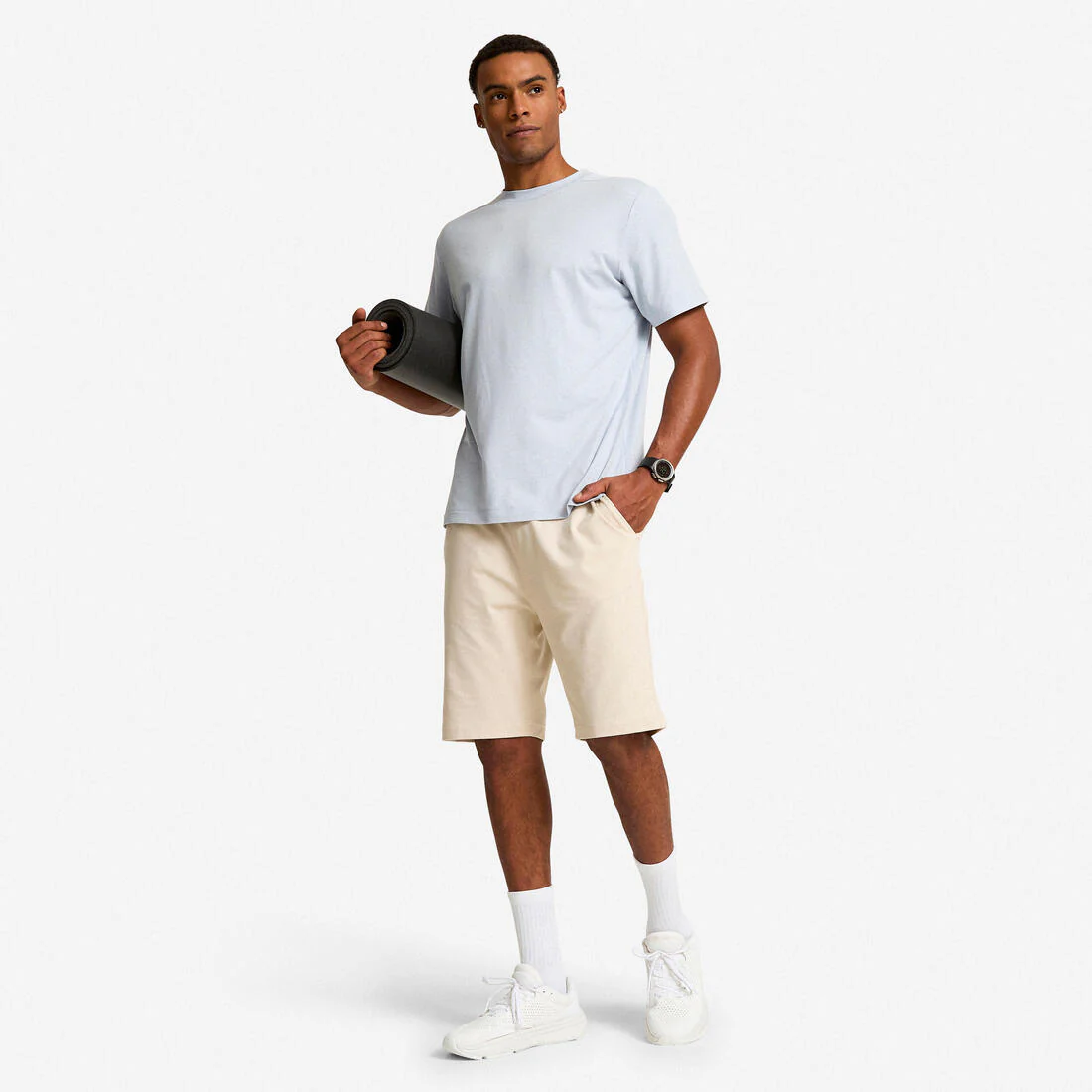 Short de entrenamiento beige para hombre - Image 13