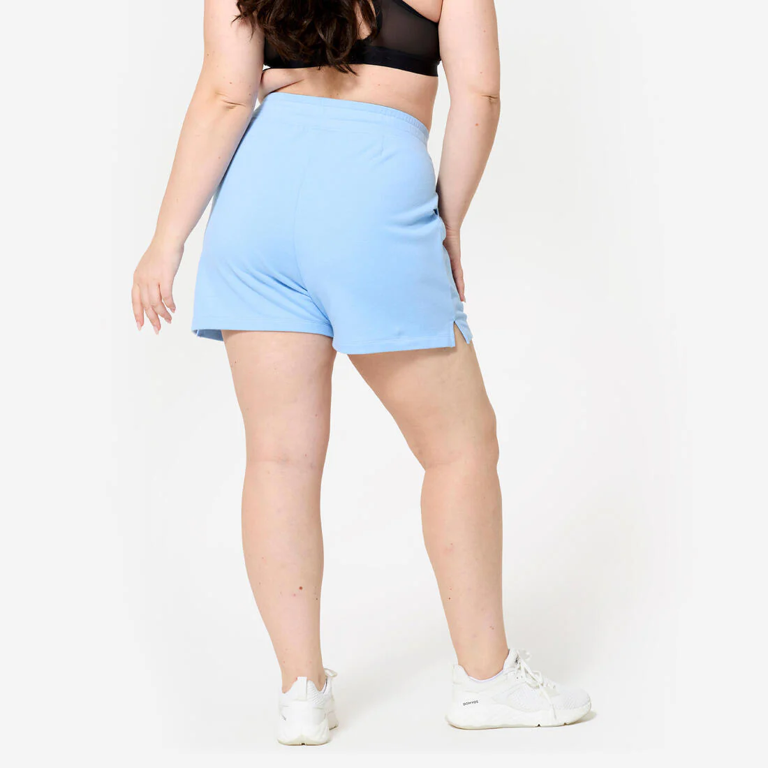 Short de fitness con bolsillo azul copo para mujer - Image 4