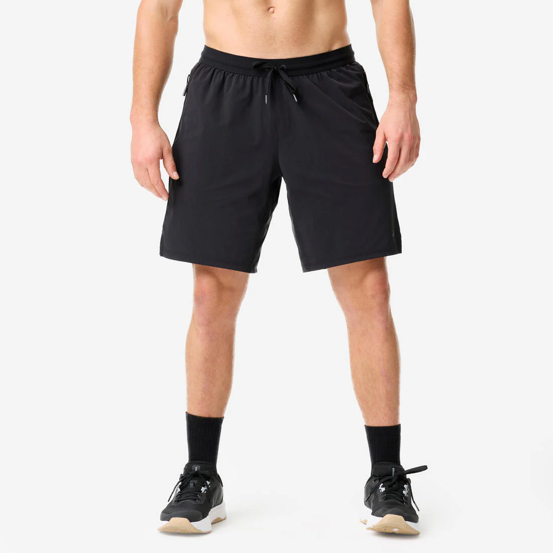 Short de fitness elástico negro