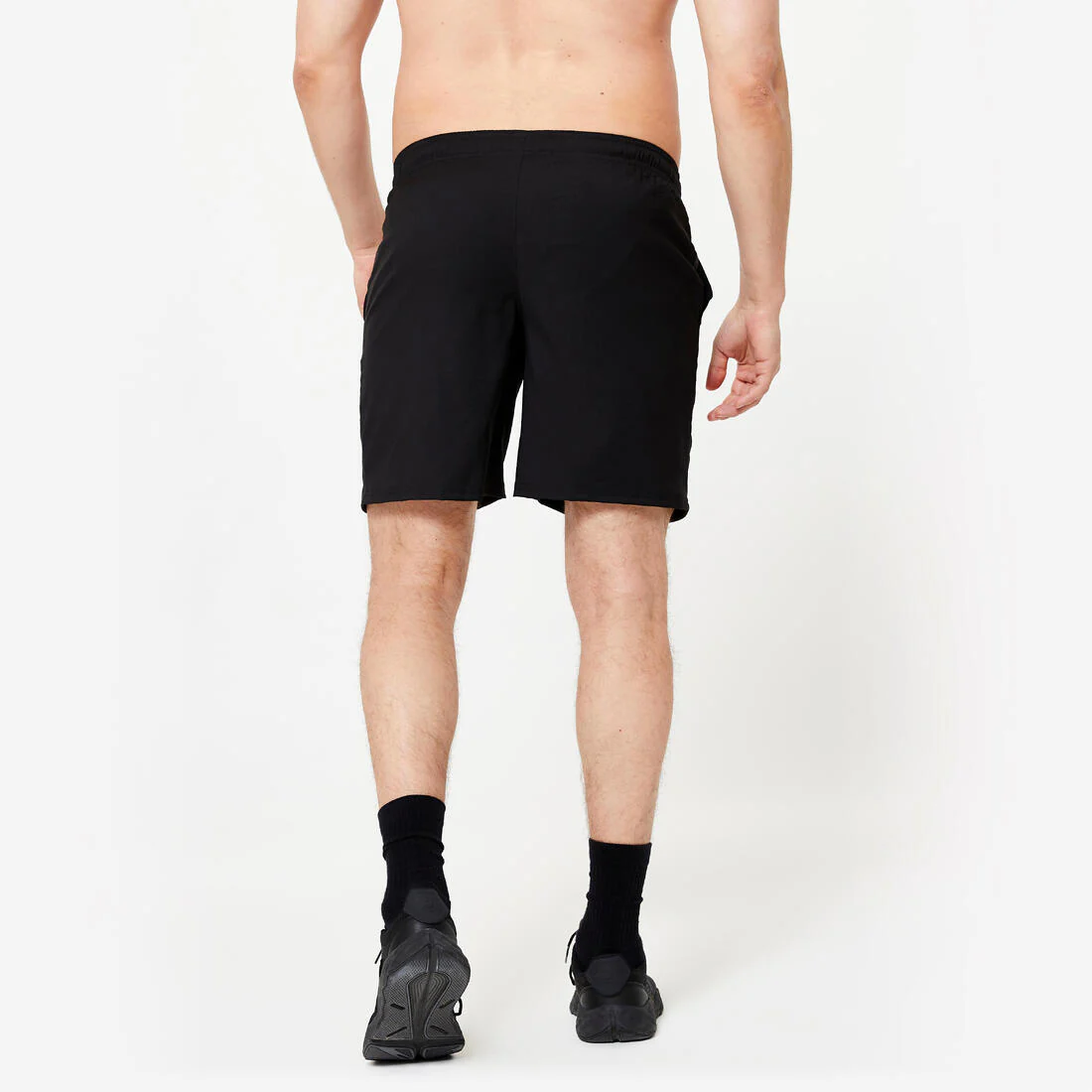 Short de fitness y cardio transpirable básico negro para hombre - Image 4