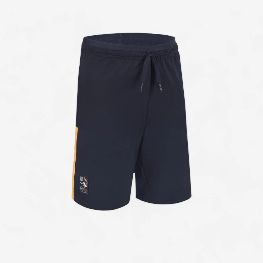 Short de futbol azul marino con naranja para niños
