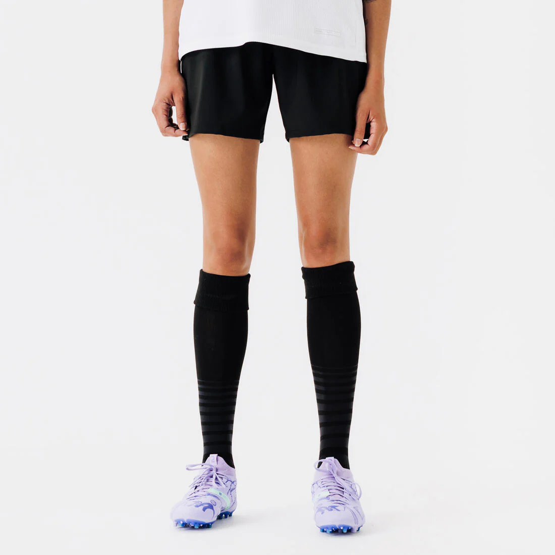 SHORT DE FÚTBOL MUJER VIRALTO NEGRO