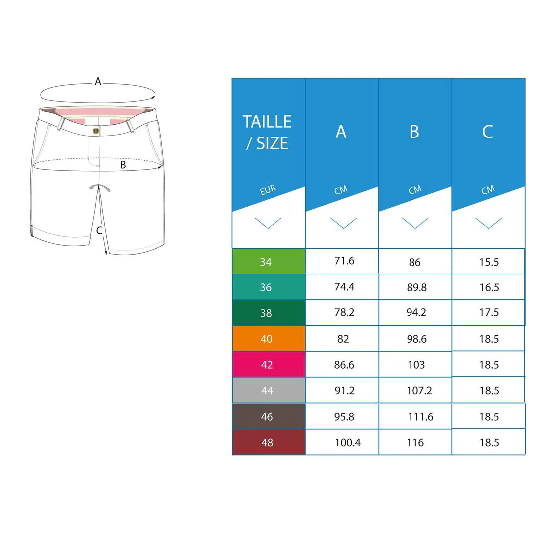 Short de golf azul marino para mujer WW500 - Image 18