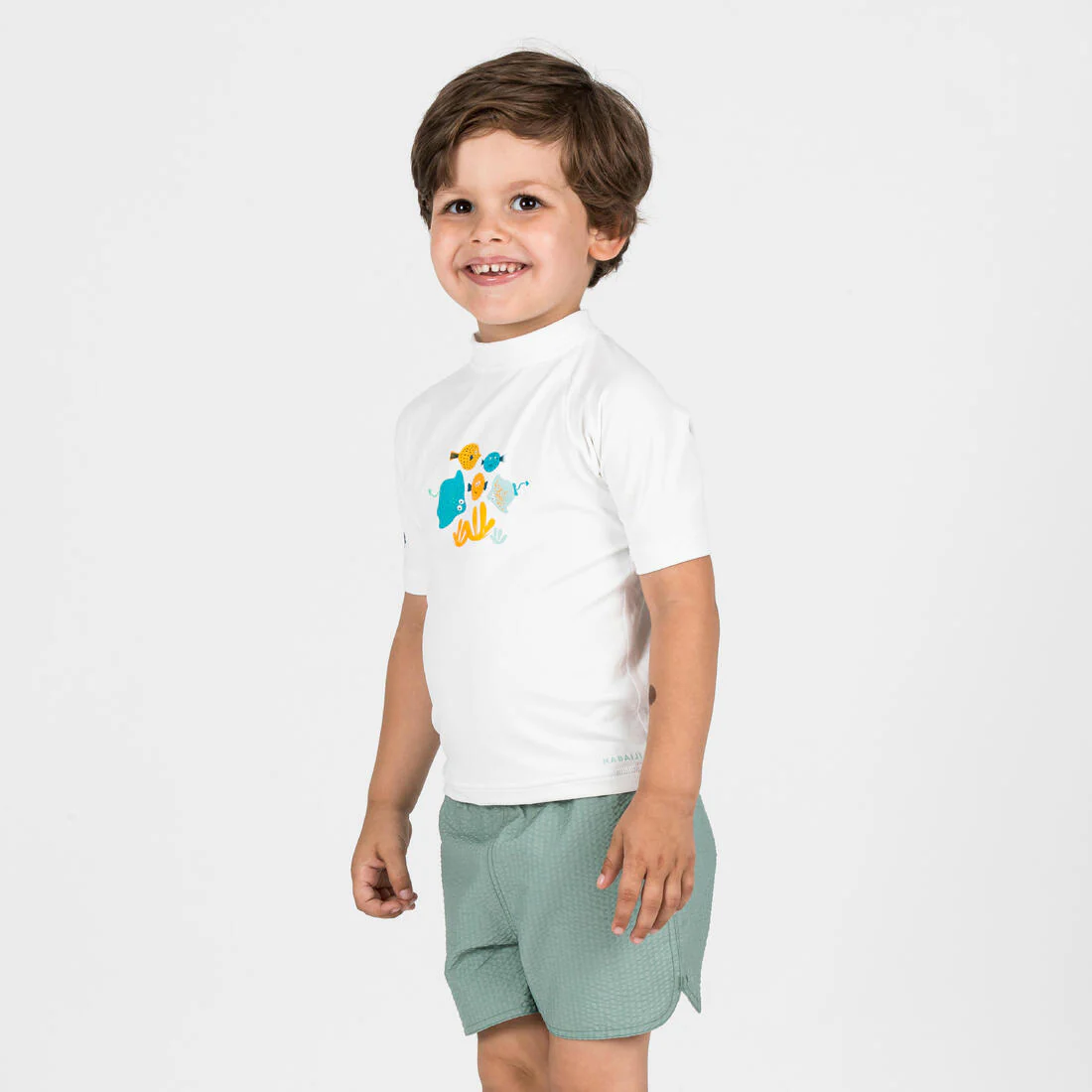 Short de natación caqui claro para bebés y niños - Image 3