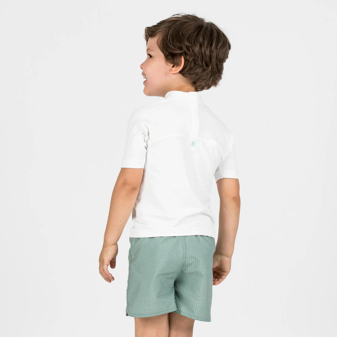 Short de natación caqui claro para bebés y niños - Image 4