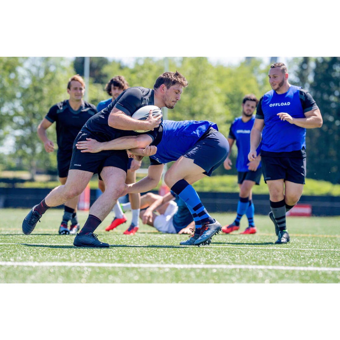 Short De Rugby para Hombre Offload - R500 - Negro - Image 9