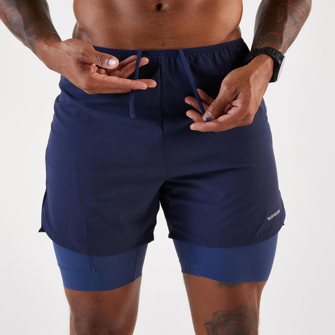 Short de running 2 en 1 para hombre Kiprun Run 500 Confort - Image 11