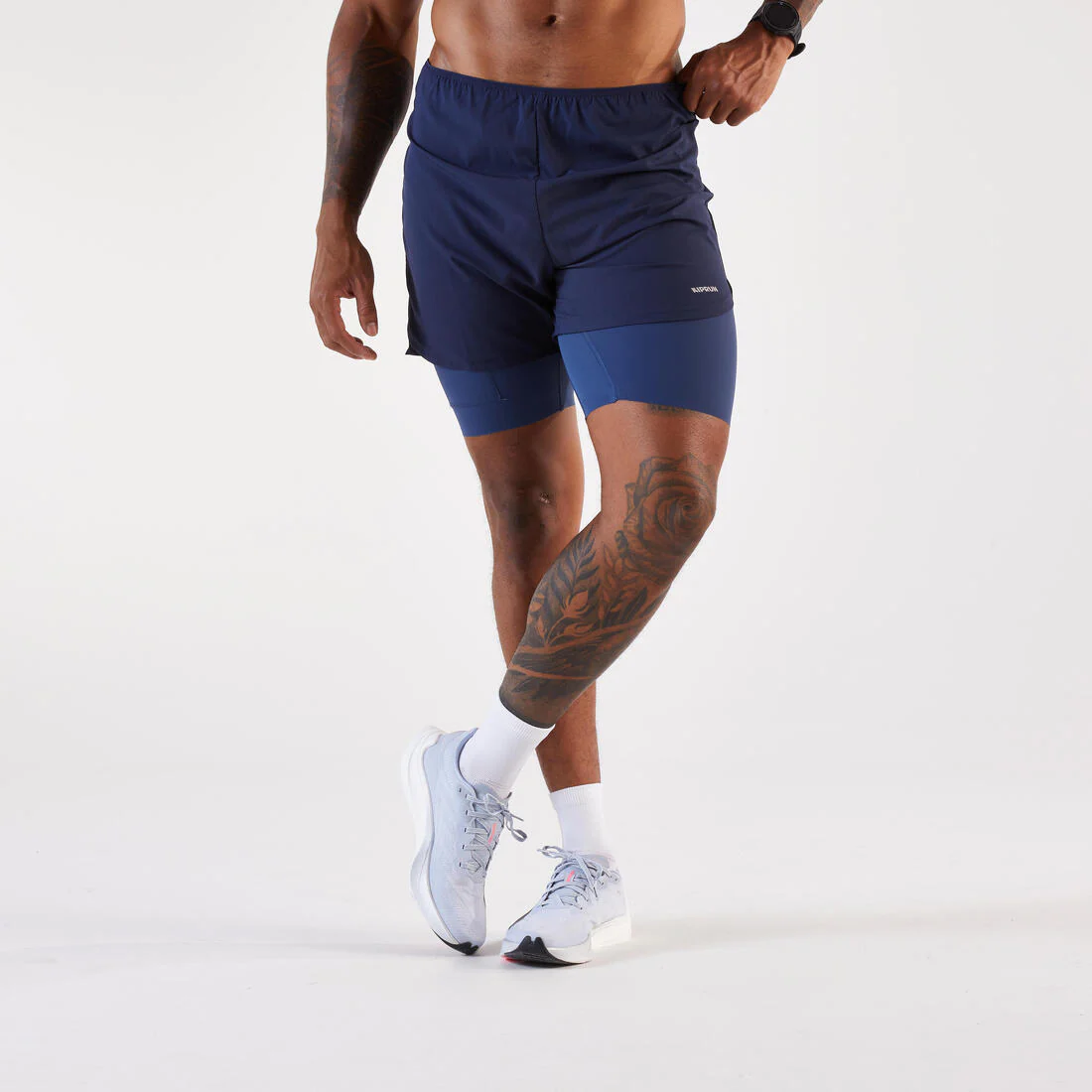 Short de running 2 en 1 para hombre Kiprun Run 500 Confort - Image 2