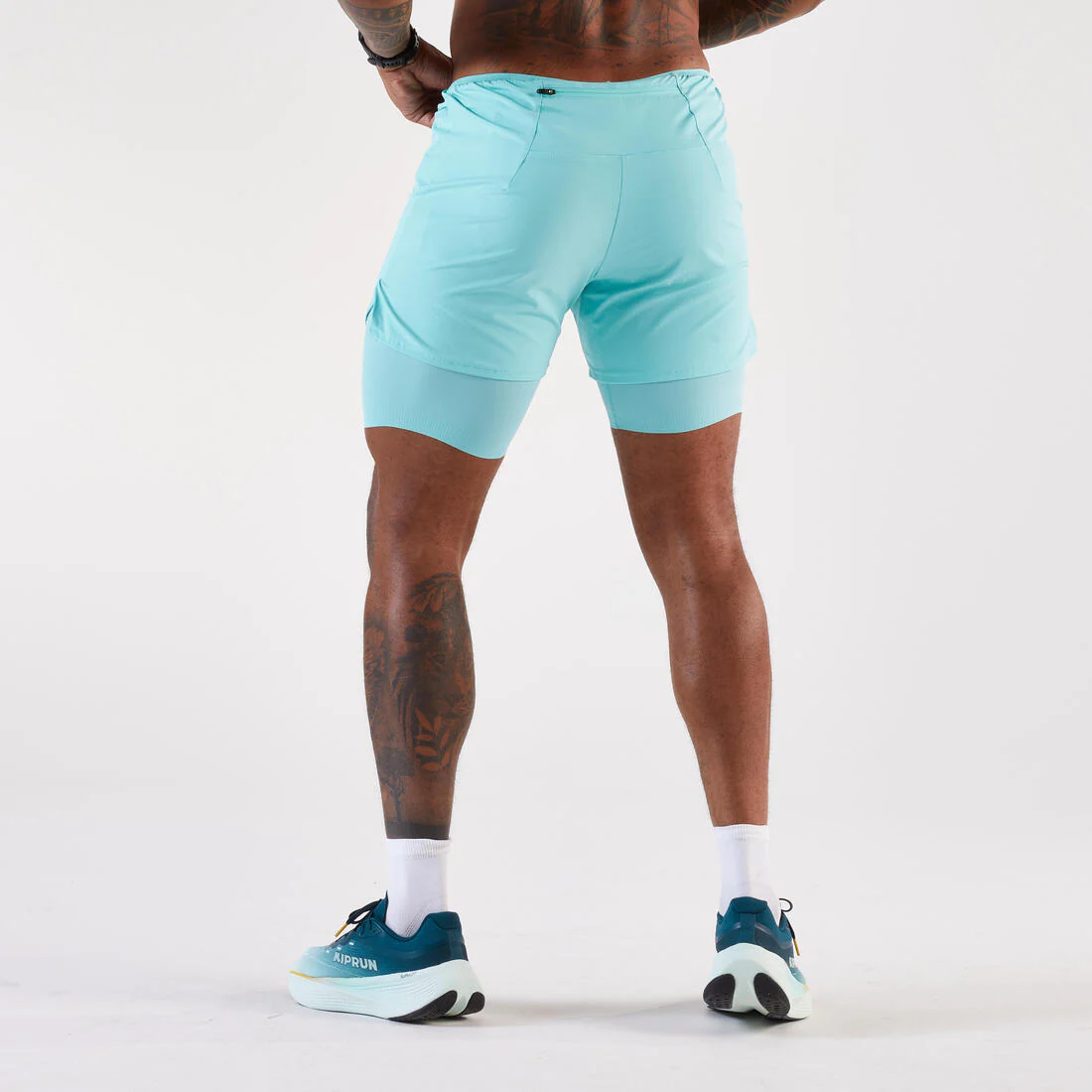 Short de running 2 en 1 para hombre Kiprun Run 500 Confort - Image 4