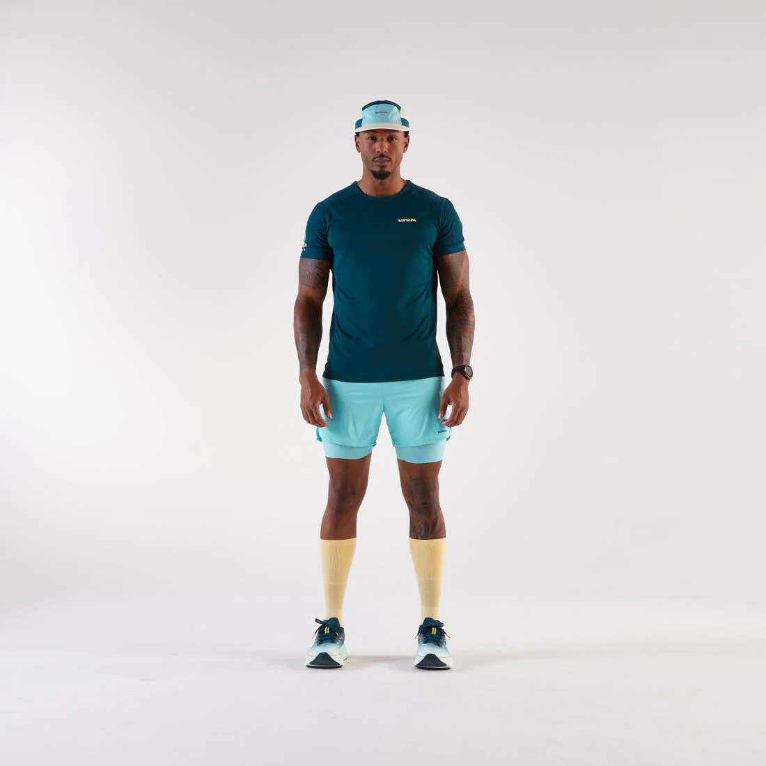 Short de running 2 en 1 para hombre Kiprun Run 500 Confort - Image 8