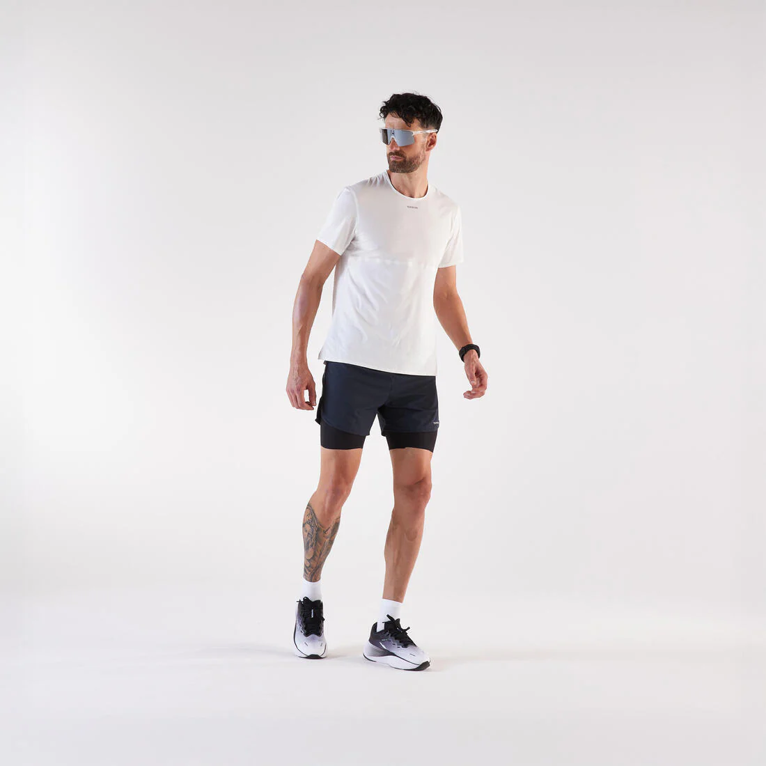 Short de running 2 en 1 para hombre Kiprun Run 500 Confort - Image 9