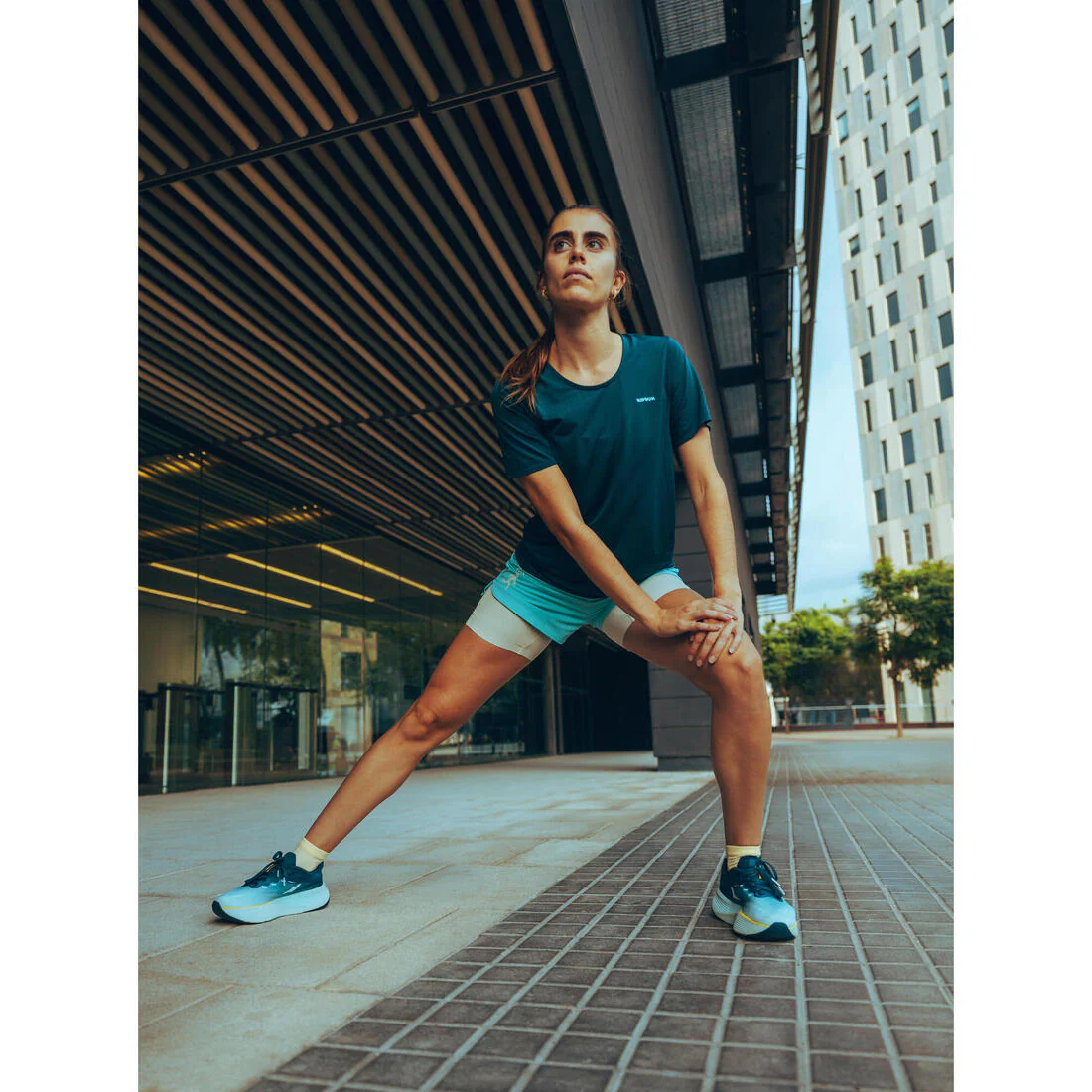 Short de running 2 en 1 para mujer Kiprun Run 500 Confort - Image 17
