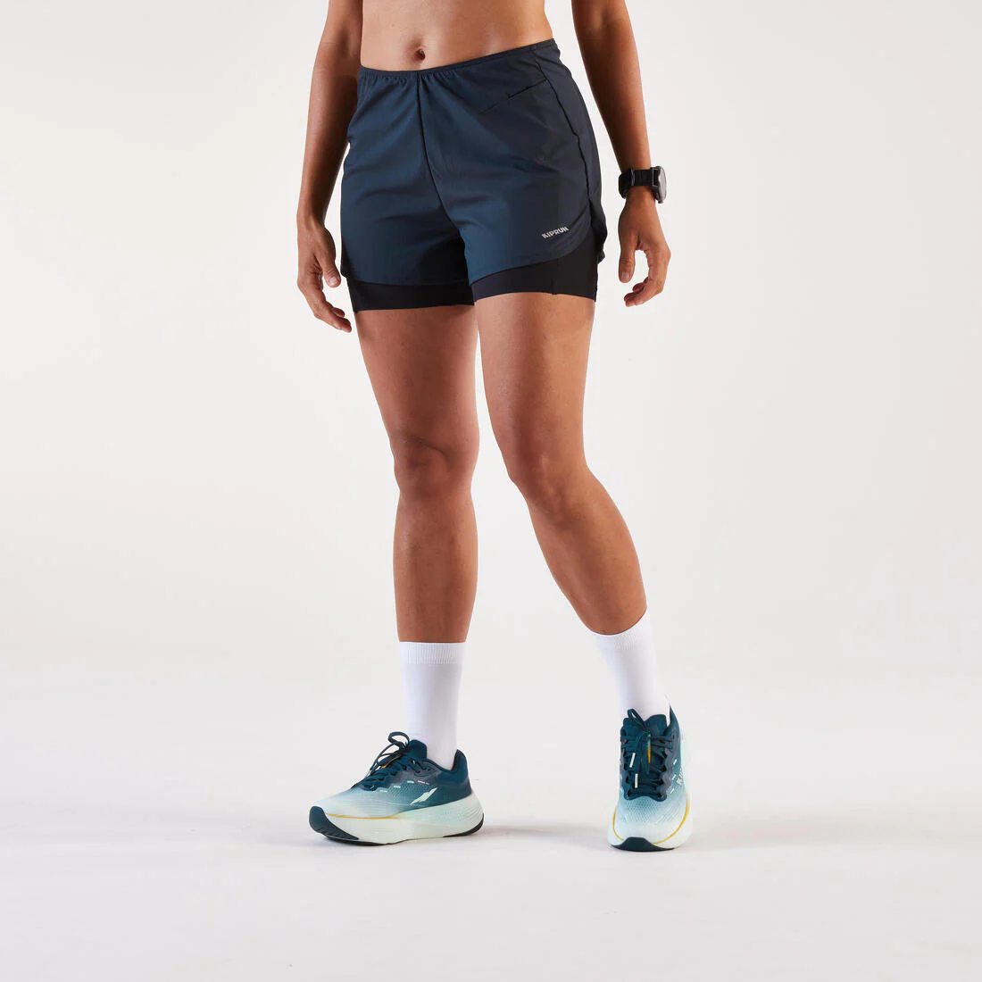 Short de running 2 en 1 para mujer Kiprun Run 500 Confort - Image 2